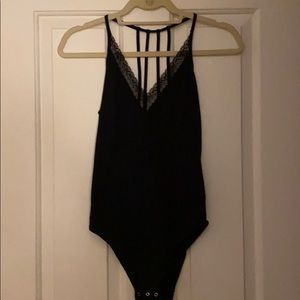 Abercrombie & Fitch Black w/Lace Trim Bodysuit - S